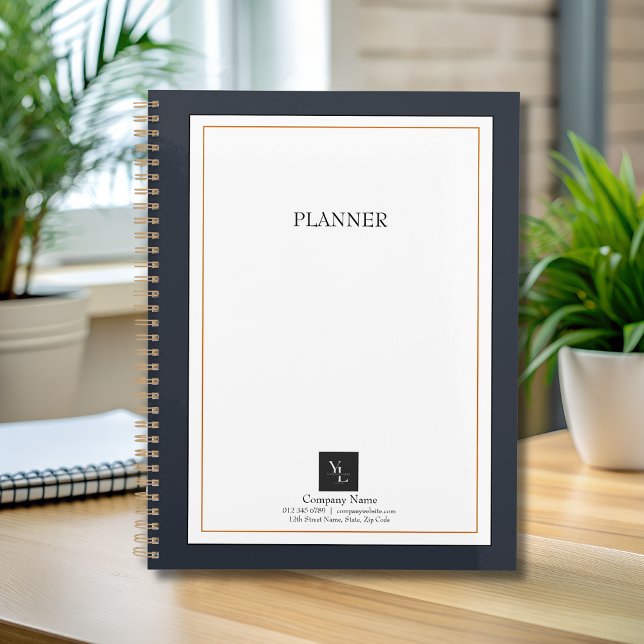 Modern Black White Gold with Business Logo Planner (Creator Uploaded)