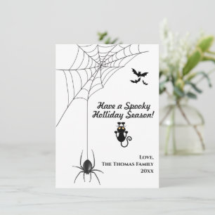 Modern Black & White Halloween Holliday Season Invitation