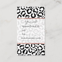 Modern Black White Leopard Animal Print Pattern