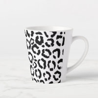 Modern Black White Leopard Animal Print Pattern