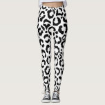 Modern Black White Leopard Animal Print Pattern Leggings<br><div class="desc">This modern and stylish animal print pattern is perfect for the trendy and stylish fashionista. It features a hand-drawn black and white leopard cheetah print. It's elegant, chic, simple, and fashionable. ***IMPORTANT DESIGN NOTE: For any custom design request such as matching product requests, colour changes, placement changes, or any other...</div>