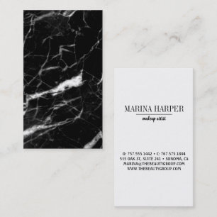 Modern Black & White Marble Template Business Card