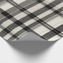 Modern Black White Monochrome Plaid