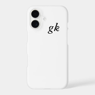 Modern Black White Monogram Name