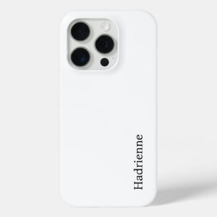 Modern Black White Monogram Name iPhone 15 Pro Case