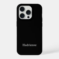 Modern Black White Monogram Name