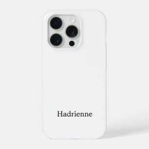 Modern Black White Monogram Name iPhone 15 Pro Case