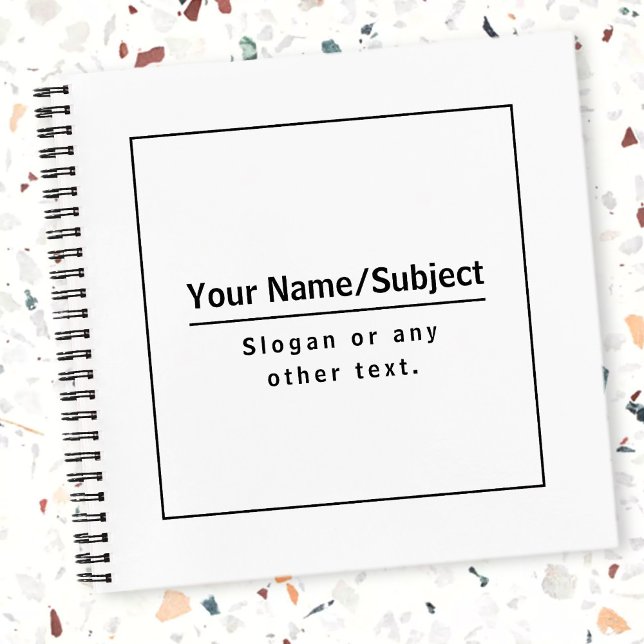 Modern Black & White Notebook (Creator Uploaded)