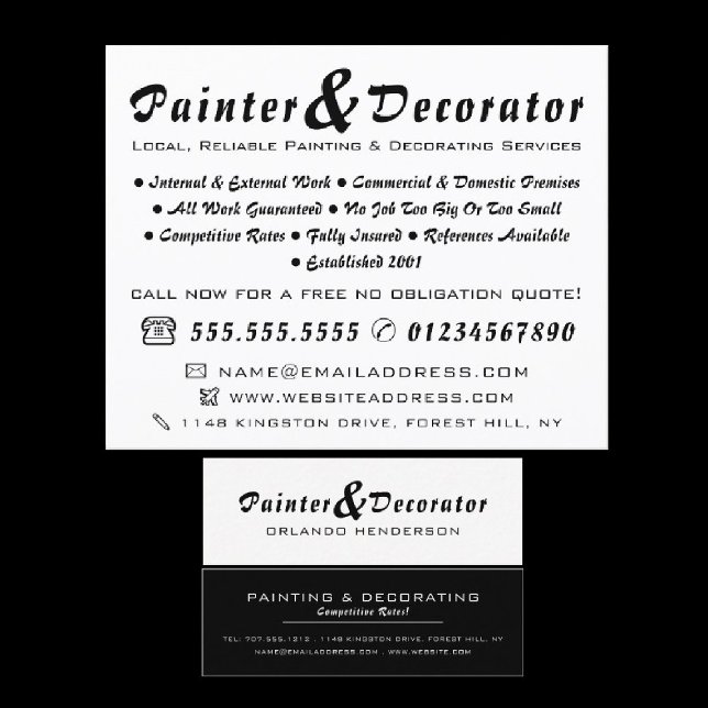Modern Black & White Painter & Decorator Flyer (Creator Uploaded)