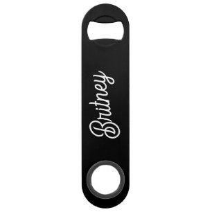 Modern Black White Personalised Monogram and Name