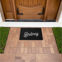 Modern Black White Personalised Monogram and Name 