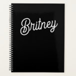 Modern Black White Personalised Monogram and Name  Planner<br><div class="desc">The Modern Black White Personalised Monogram and Name Planner sounds like a stylish and practical tool for staying organised. The black and white design with personalised details adds a touch of sophistication, making it not only functional but also a chic accessory for your daily planning. If you have any specific...</div>