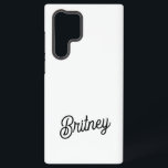 Modern Black White Personalised Monogram and Name  Samsung Galaxy Case<br><div class="desc">The Modern Black White Personalised Monogram and Name Samsung Galaxy S22 Ultra Case would be a stylish and functional accessory for your phone. The black and white design, personalised with your monogram and name, adds a touch of elegance while providing robust protection for your device. It's perfect for showcasing your...</div>