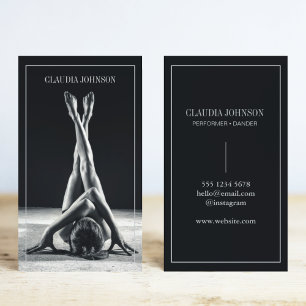 Modern Black & White Photo Business Card