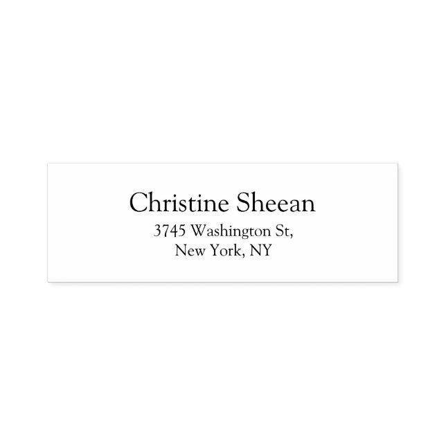 Modern Black & White Plain Elegant Self-inking Stamp (Design)