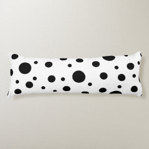 Modern Black White Polka Dot Body Cushion