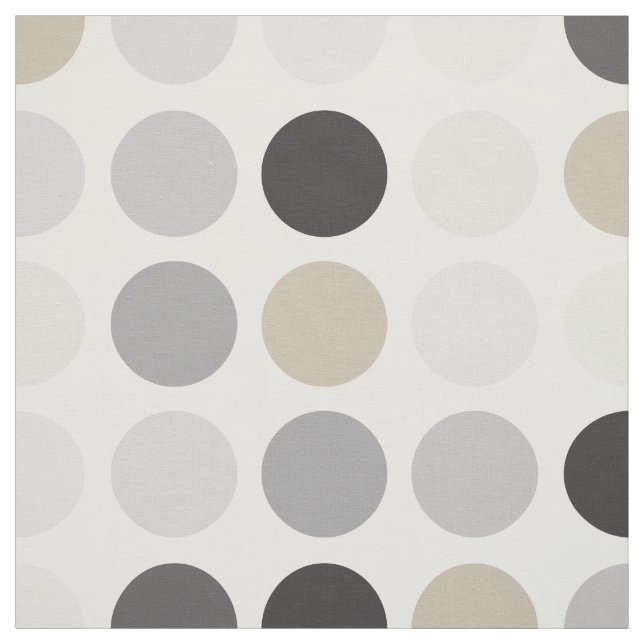 Modern black white polka dots pattern monogram fabric (Swatch)