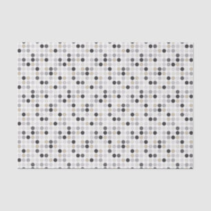 Modern black white polka dots pattern monogram tissue paper