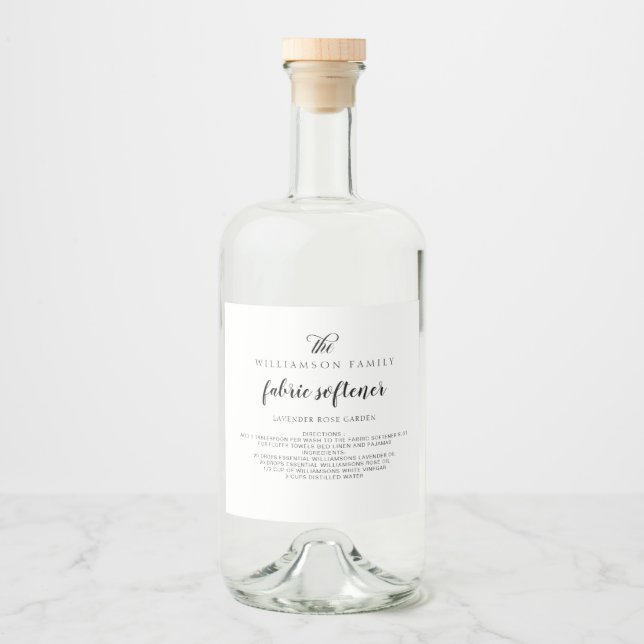 Modern Black & White  Product Storage Labels (Front)