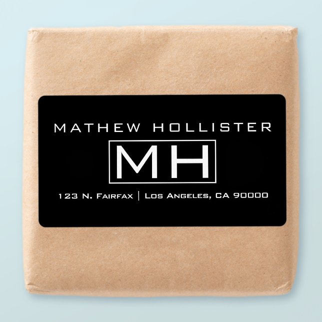 Modern Black & White Professional Monogrammed (Creator Uploaded)