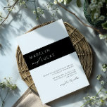 Modern Black | White QR Code Wedding In Invitation<br><div class="desc">Minimal & modern black and white wedding QR code invitation.</div>