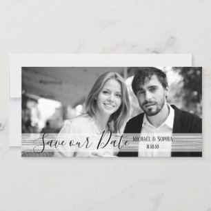 Modern Black & White Save Our Date Photocards Save The Date