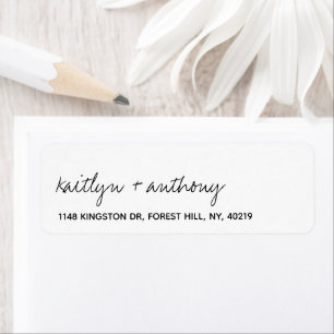 Modern Black & White Script Minimalistic Wedding