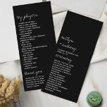 Modern Black & White Script Minimalistic Wedding Programme<br><div class="desc">Celebrate in style with these stylish and very trendy wedding programs. This design is easy to personalize with your special event wording and your guests will be thrilled when they see these fabulous programs. Matching items can be found in the collection.</div>