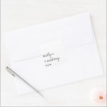 Modern Black & White Script Minimalistic Wedding Square Sticker<br><div class="desc">Celebrate in style with these stylish and very trendy wedding stickers. This design is easy to personalise with your special event wording and your guests will be thrilled when they receive these fabulous stickers. Use these stickers as they are for a simple minimalistic wedding theme, or choose one of our...</div>