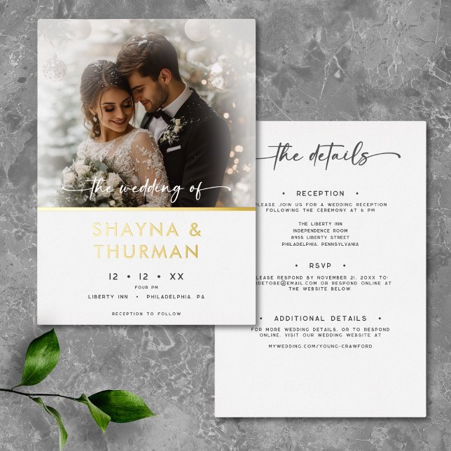Modern Black White Script Photo Minimal Wedding (Creator Uploaded)