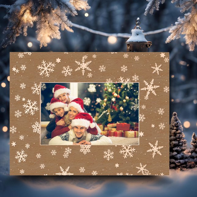 Modern Black White Snowflake Pattern Etched Frames (Creator Uploaded)