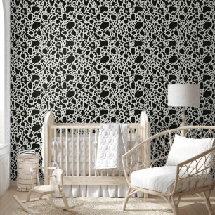 Modern Black & White Spot Wallpaper
