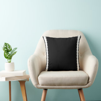 Modern Black & White Striped Decorative  Cushion