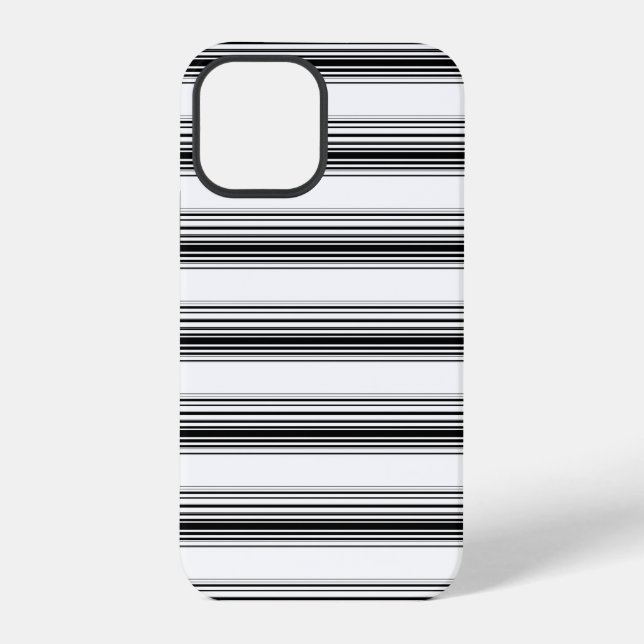 Modern black white stripes iPhone case (Back)