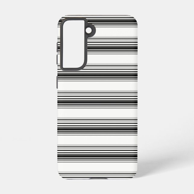 Modern black white stripes samsung galaxy s21 case (Back)