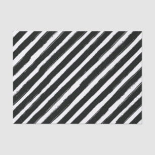 Modern Black & White Stripes Trendy Birthday Party Tissue Paper