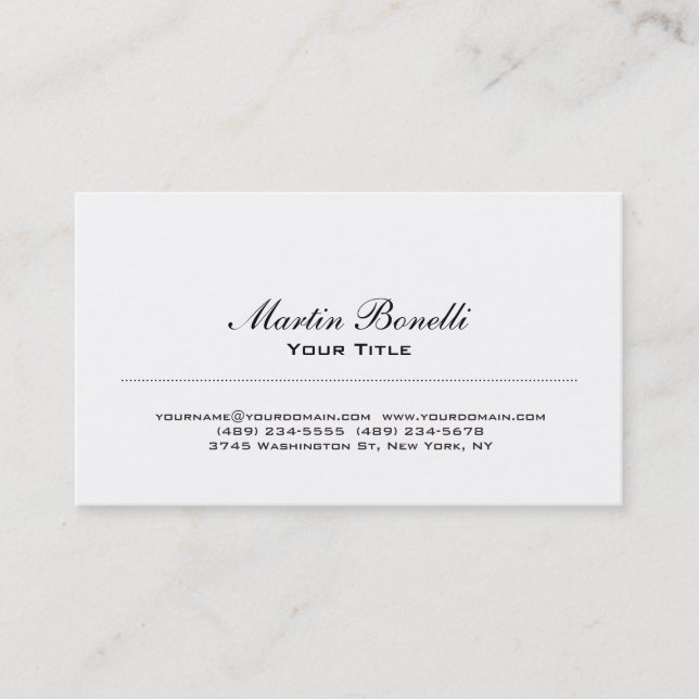 Modern Black & White Trendy Business Card (Front)