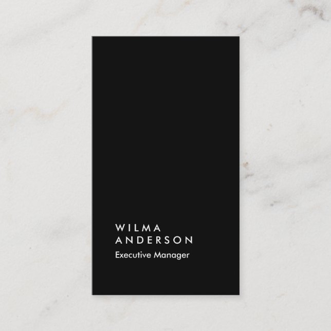 Modern black white trendy impressive professional business card (Front)