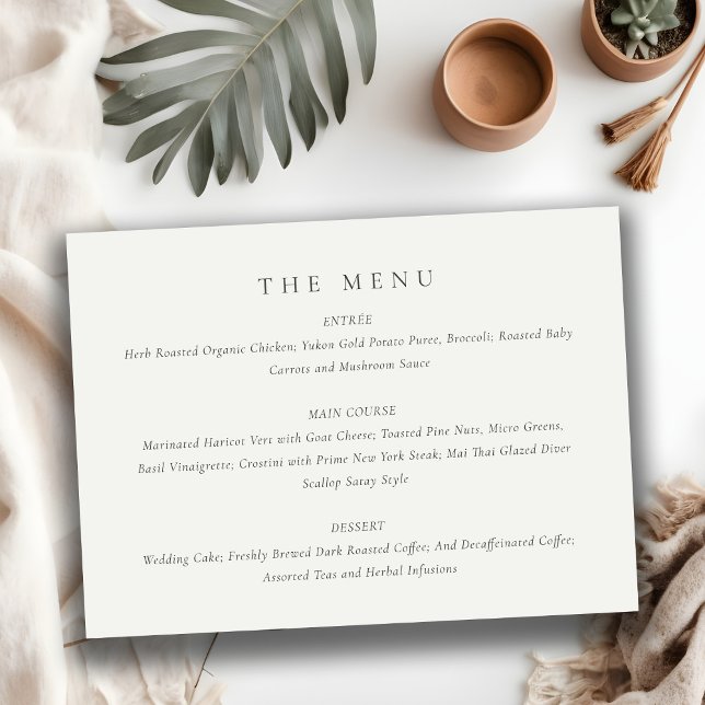 Modern Black & White Typography Wedding Mini Menu  (Creator Uploaded)