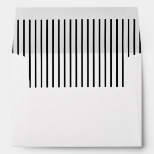 Modern Black & White Wedding Envelope