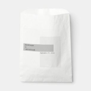 Modern Black & White Wedding  Favour Bags