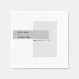 Modern Black & White Wedding   Napkin