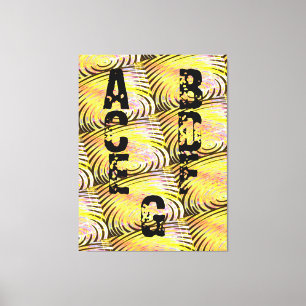 Modern -BLACK-WHITE-YELLOW-Very Nice Canvas Print