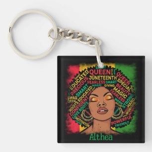 Modern Black Woman Motivational Key Ring