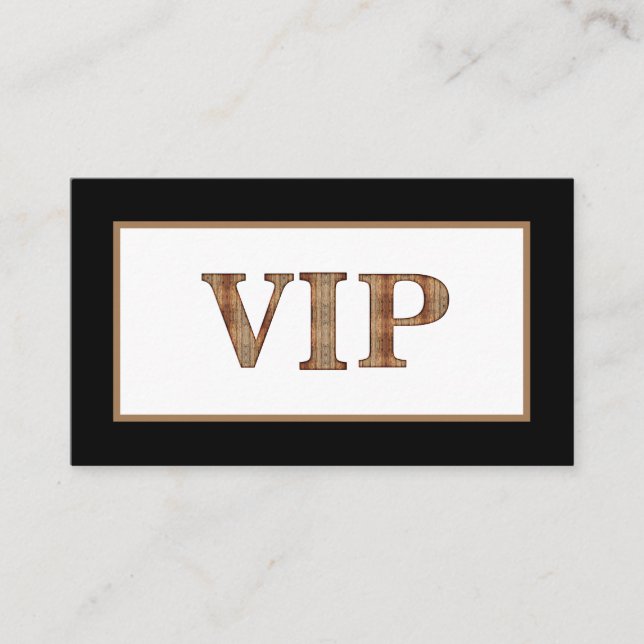 Modern Black Wooden VIP card club member (Front)