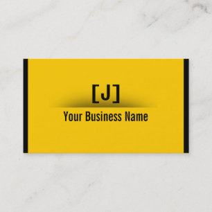 Modern Black & Yellow Minimalism Business Card