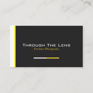 Modern Black, Yellow, White Stripe - business Card