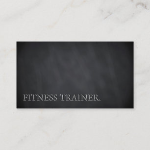 Modern Blackboard Chalkboard Fitness Bold Text Business Card