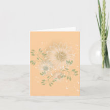 Modern Blank Botanical Note Card Stationery