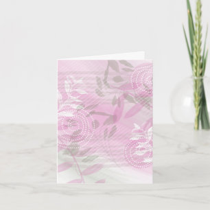 Modern Blank Floral Note Card Stationery